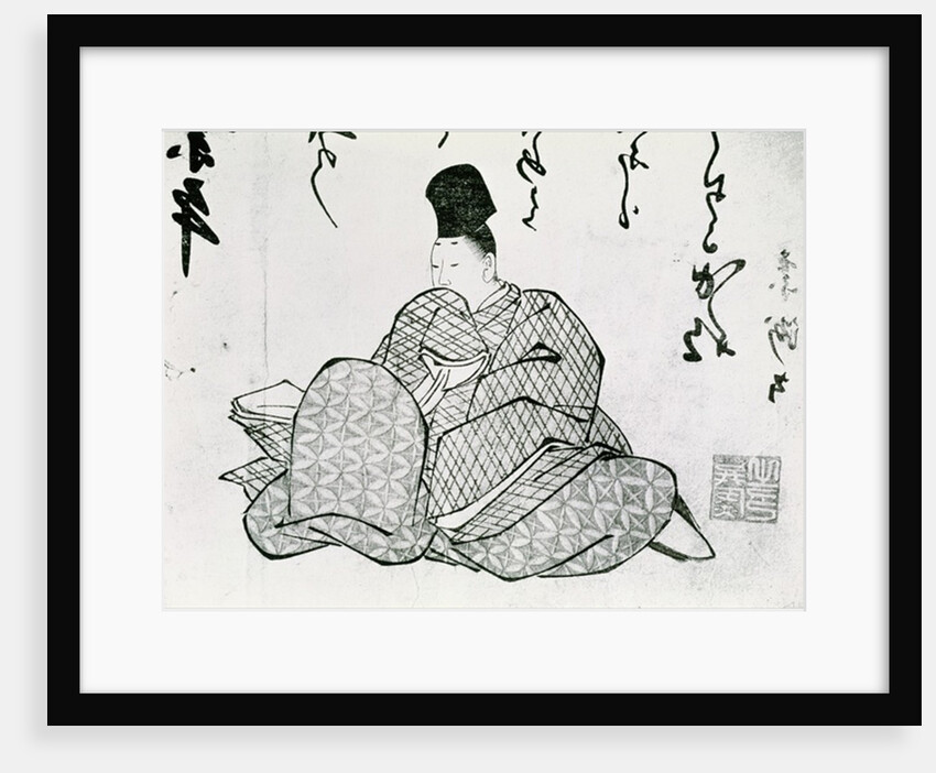 Hero of a Monogatari by Ariwara no Narimira 17th-19th century by School Japanese
