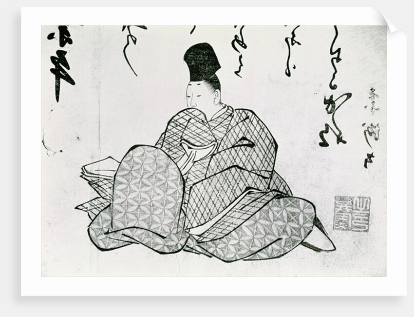 Hero of a Monogatari by Ariwara no Narimira 17th-19th century by School Japanese