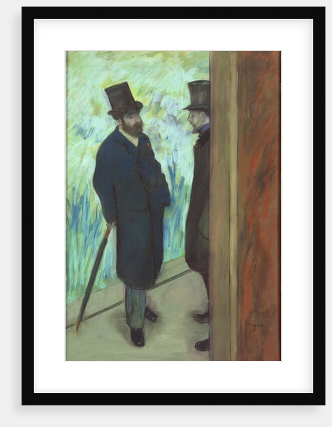 Friends at the Theatre, Ludovic Halevy and Albert Cave 1878-79 by Edgar Degas