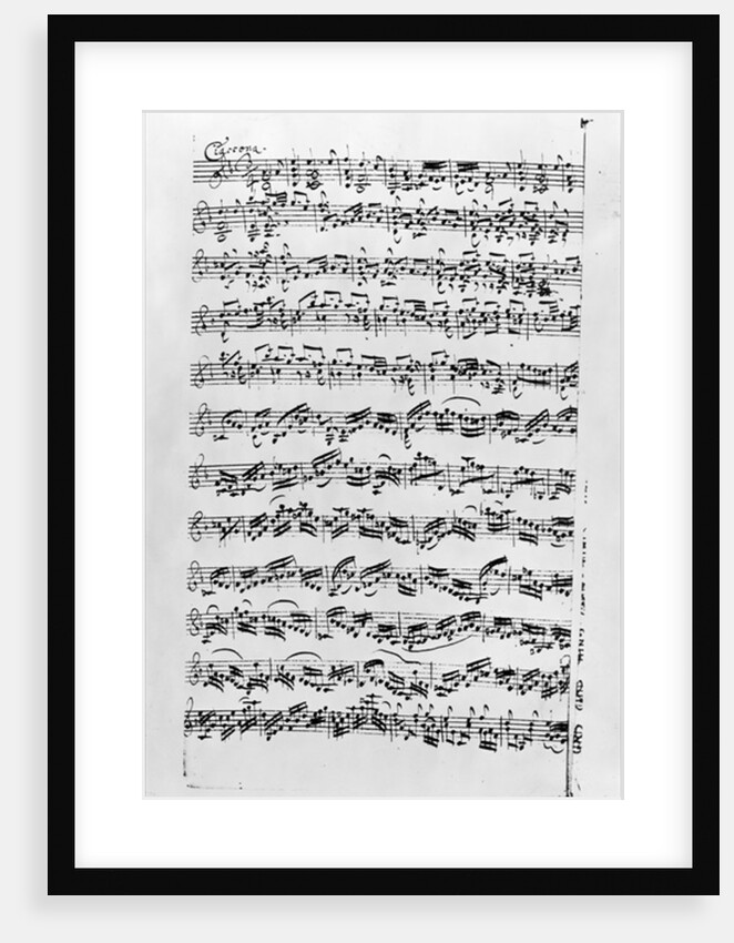 Copy of 'Partita in D Minor for Violin' by Johann Sebastian Bach by Anna Magdalena Bach
