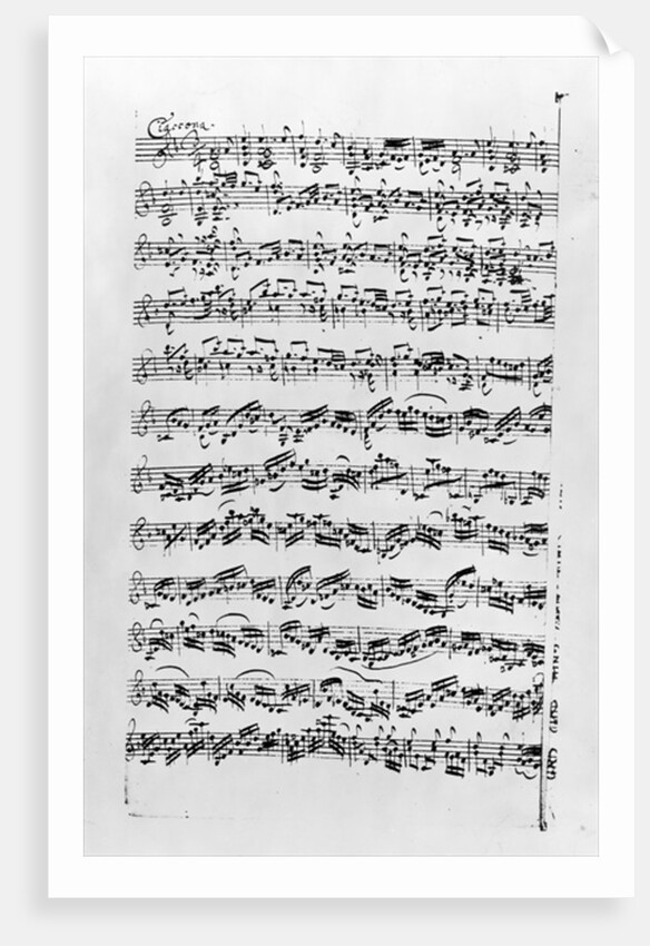 Copy of 'Partita in D Minor for Violin' by Johann Sebastian Bach by Anna Magdalena Bach