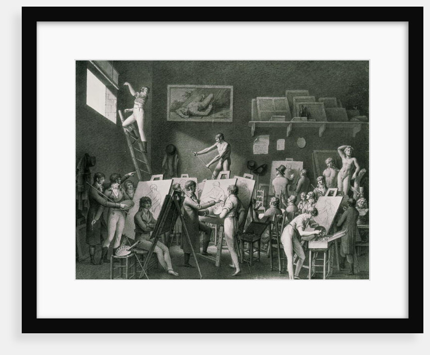 The Studio of Jacques Louis David by Jean Henri Cless
