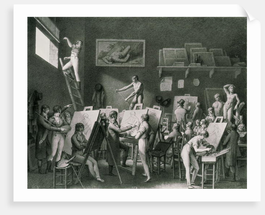The Studio of Jacques Louis David by Jean Henri Cless