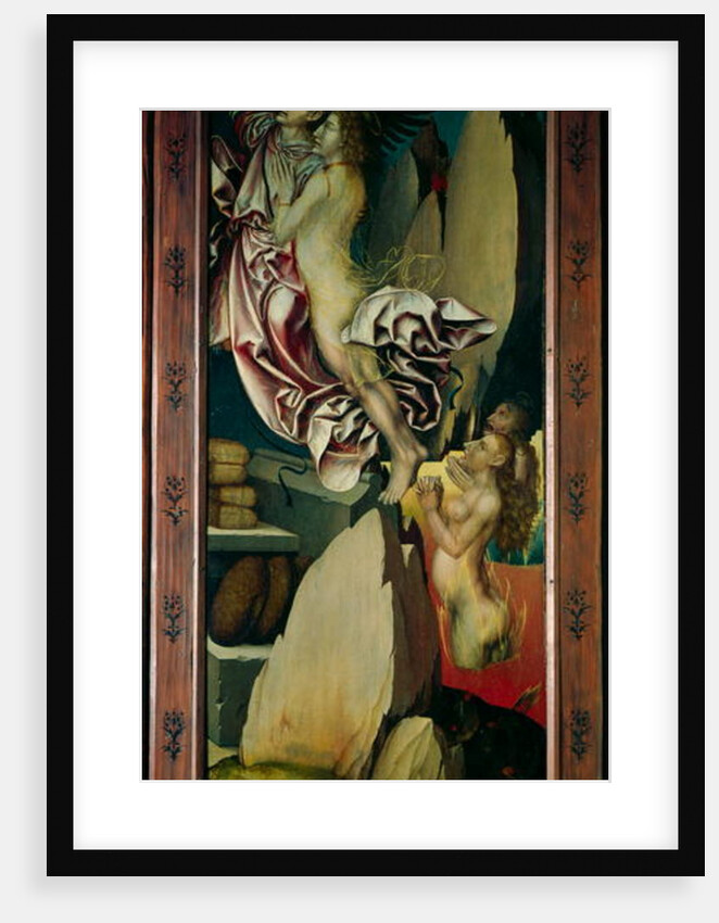 Bugnon altarpiece, left hand panel depicting the deliverance of a soul from purgatory, c.1507 by Hans Fries
