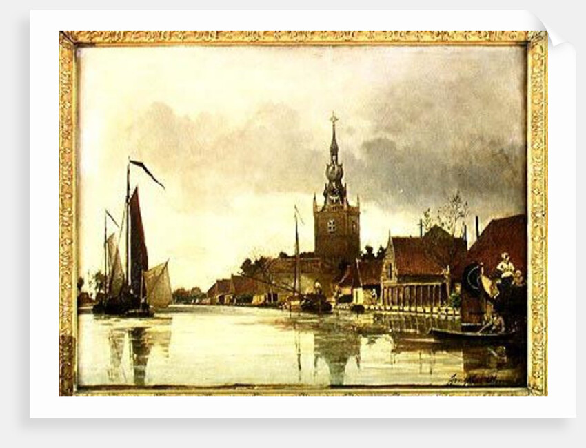 View of Overschie near Rotterdam, 1856 by Johan-Barthold Jongkind