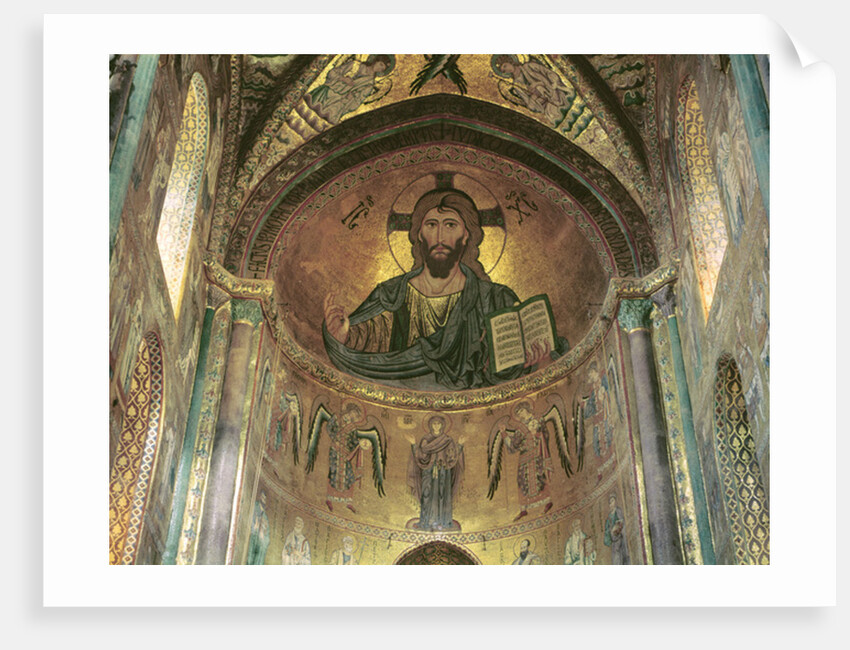 View of the apse depicting the Christ Pantocrator and the Virgin at Prayer Surrounded by Archangels, 1148 by Byzantine School