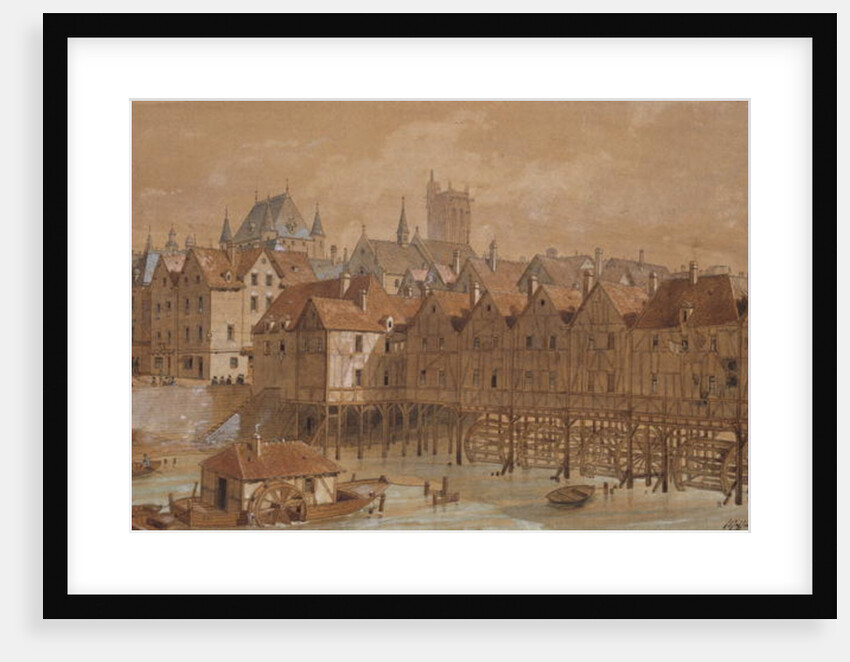 The Grand Chatelet and the Pont aux Meuniers by Theodor Josef Hubert Hoffbauer