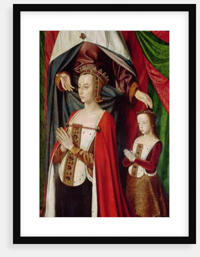 The Bourbon Altarpiece, right hand panel depicting St. Anne presenting Anne of France and her daughter, Suzanne of Bourbon c.1498 by Master of Moulins