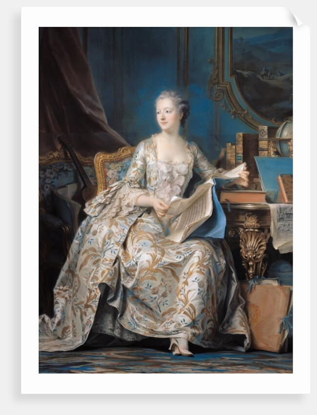 Jeanne Poisson the Marquise de Pompadour, 1755 by Maurice Quentin de la Tour
