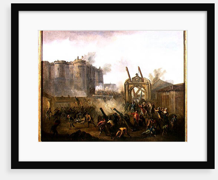 The storming of the Bastille on 14th July 1789, 18th century by Jean-Baptiste Lallemand