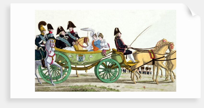 Louis XVIII and his Family Reviewing the Royal Troops at the Champ de Mars, 20th June 1814, the day of the blessing of the flags of the Garde Royale by French School
