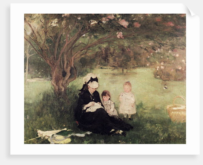Beneath the Lilac at Maurecourt, 1874 by Berthe Morisot