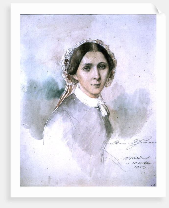 Portrait of Clara Schumann 1853 by Jean Joseph Bonaventure Laurens