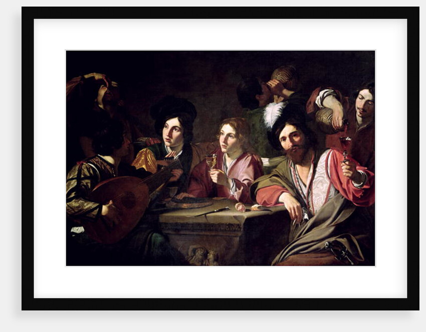 Meeting of Drinkers by Bartolomeo (after) Manfredi