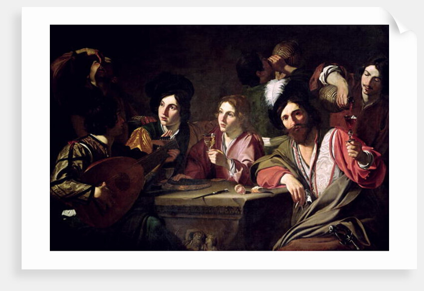Meeting of Drinkers by Bartolomeo (after) Manfredi