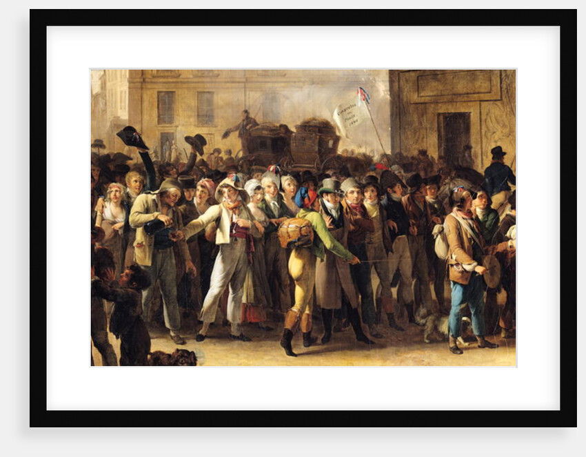 The Conscripts of 1807 Marching Past the Gate of Saint-Denis, detail of the conscripts by Louis Leopold Boilly