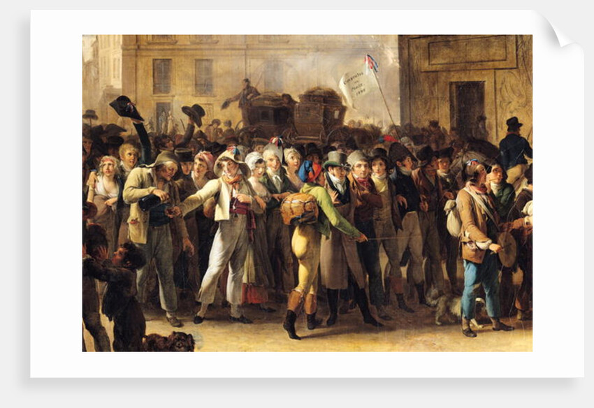 The Conscripts of 1807 Marching Past the Gate of Saint-Denis, detail of the conscripts by Louis Leopold Boilly