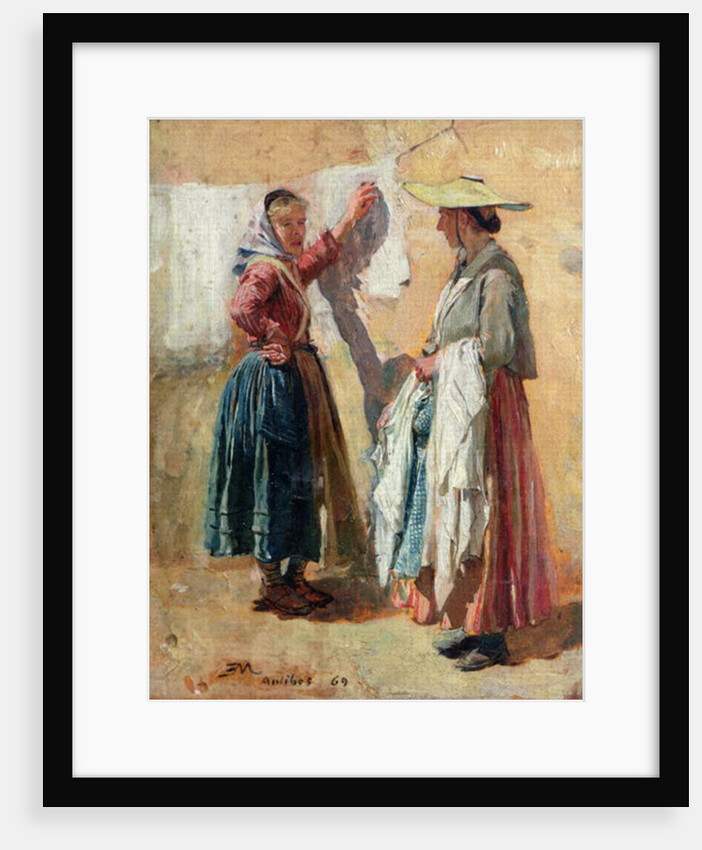 Washerwomen in Antibes by Jean-Louis Ernest Meissonier
