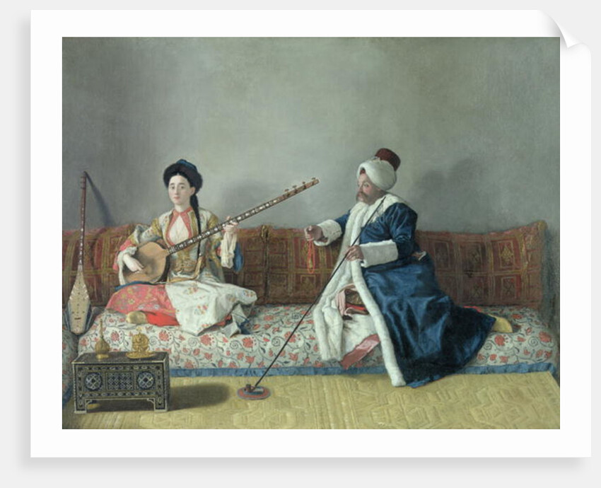 Monsieur Levett and Mademoiselle Helene Glavany in Turkish Costumes, 1738-42 by Jean-Etienne Liotard