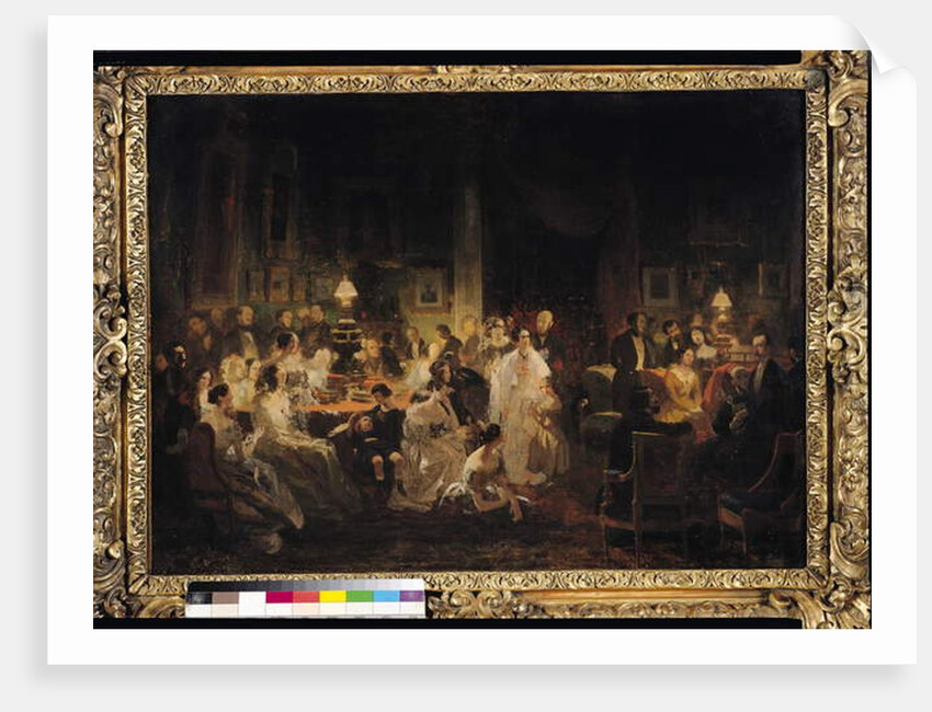 Emile Jean Horace Vernet Discussing the Invention of the Daguerreotype in Monsieur Irisson's Salon by Prosper Lafaye or Lafait