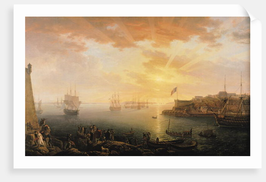 View of Brest Harbour, 1796 by Jean-Francois Hue