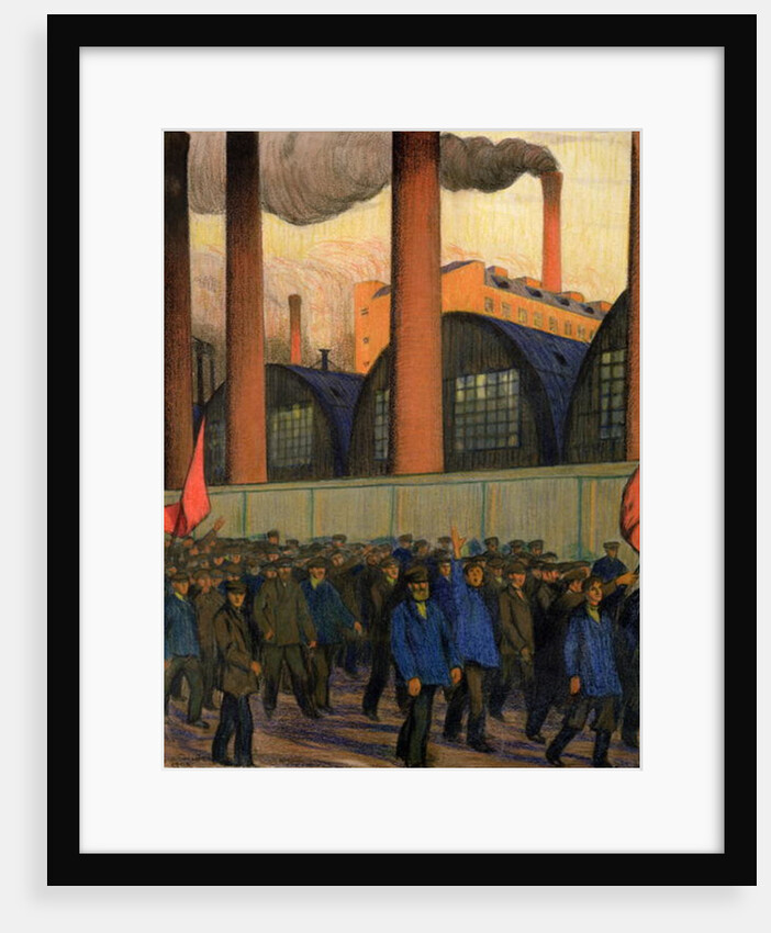 Strike by Boris Mikhailovich Kustodiev