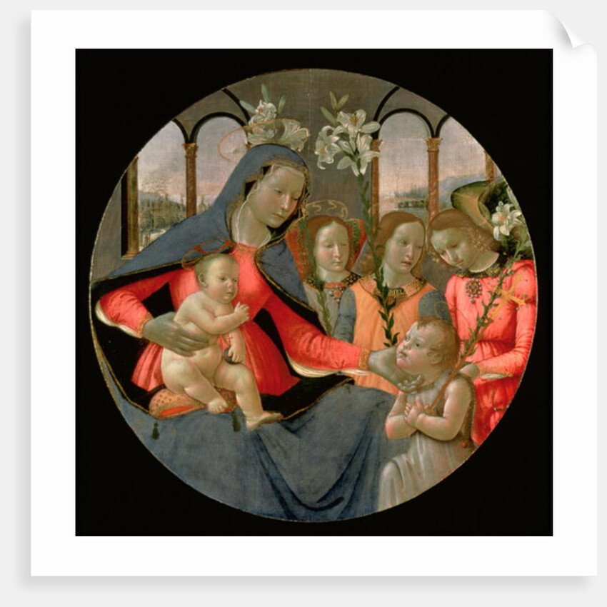 Virgin and Child with St. John the Baptist and the Three Archangels, Raphael, Gabriel and Michael by Bastiano Mainardi