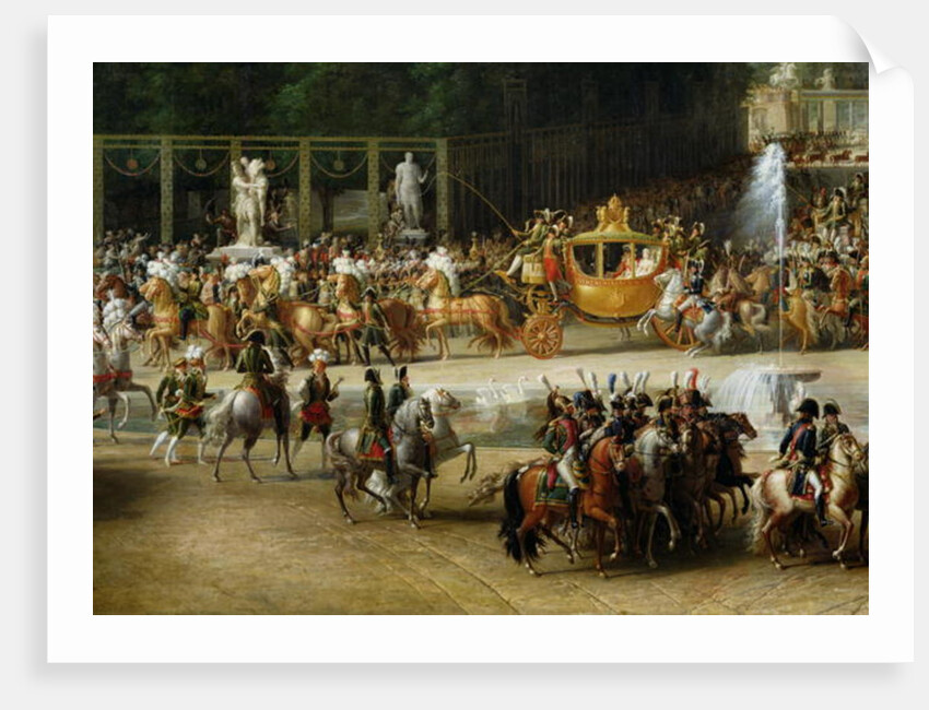 The Entry of Napoleon and Marie-Louise into the Tuileries Gardens on the Day of their Wedding, 2nd April 1810 by Etienne-Barthelemy Garnier