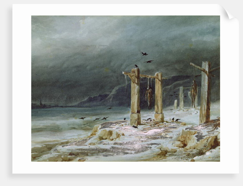The Gallows, 1838 by Pierre Luc Charles Ciceri
