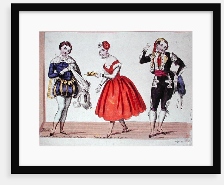 Cherubino, Fanchette and Figaro by French School