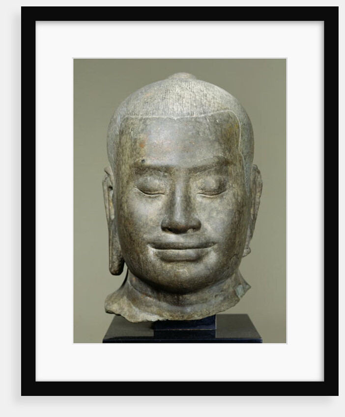 Head of King Jayavarman VII by Cambodian Cambodian