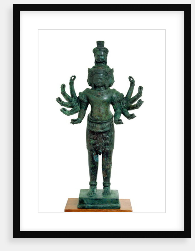 Shiva with many arms and heads, Angkor by Cambodian