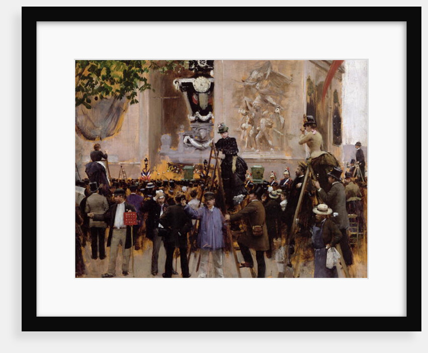 The Funeral of Victor Hugo at the Arc de Triomphe, 1885 by Jean Beraud