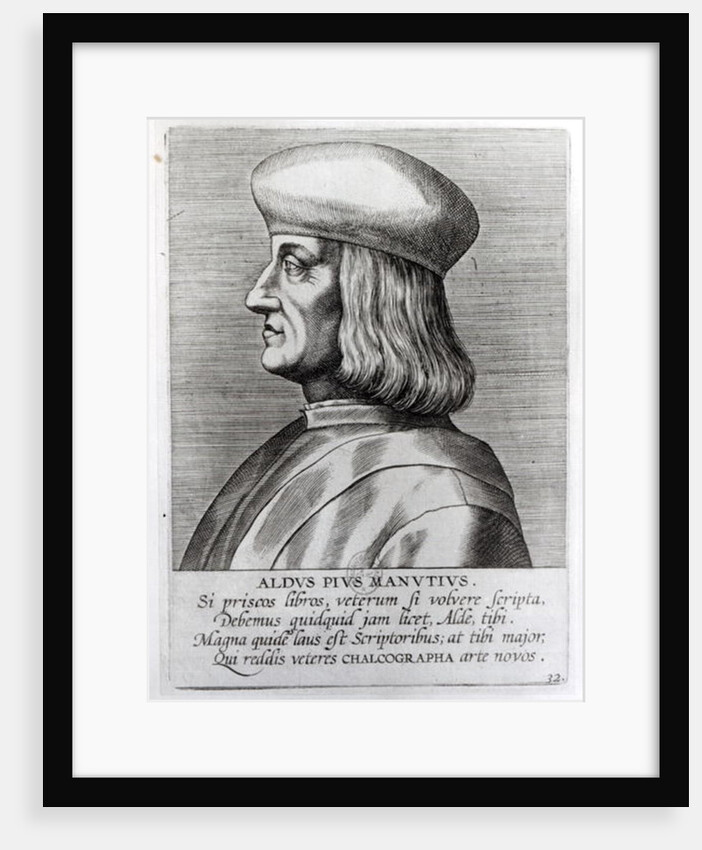 Aldus Manutius by French School