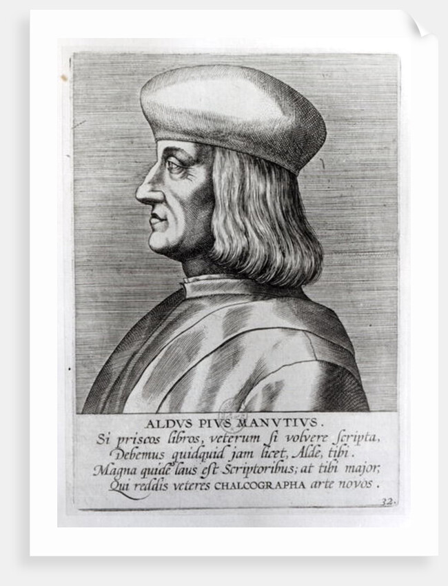 Aldus Manutius by French School