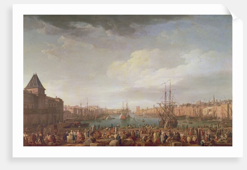 Morning View of the Inner Port of Marseille and the Pavilion of the Horloge du Parc, 1754 by Claude Joseph Vernet