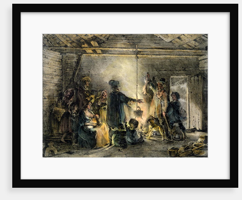 Interior of a Coal-Miner's Hut by Nicolas Toussaint Charlet