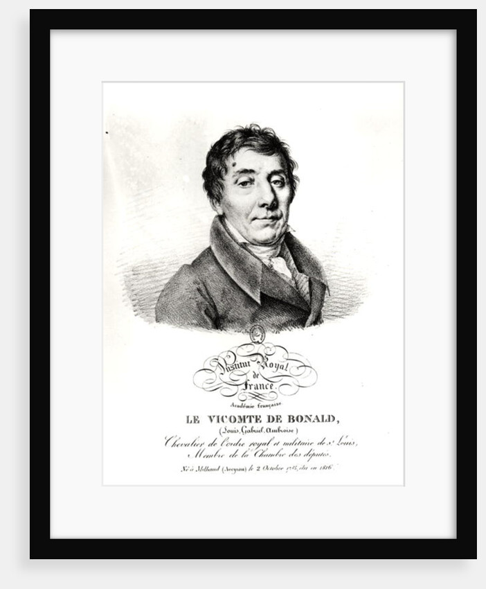Louis, Vicomte de Blonald 1820 by French School