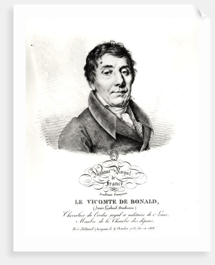 Louis, Vicomte de Blonald 1820 by French School