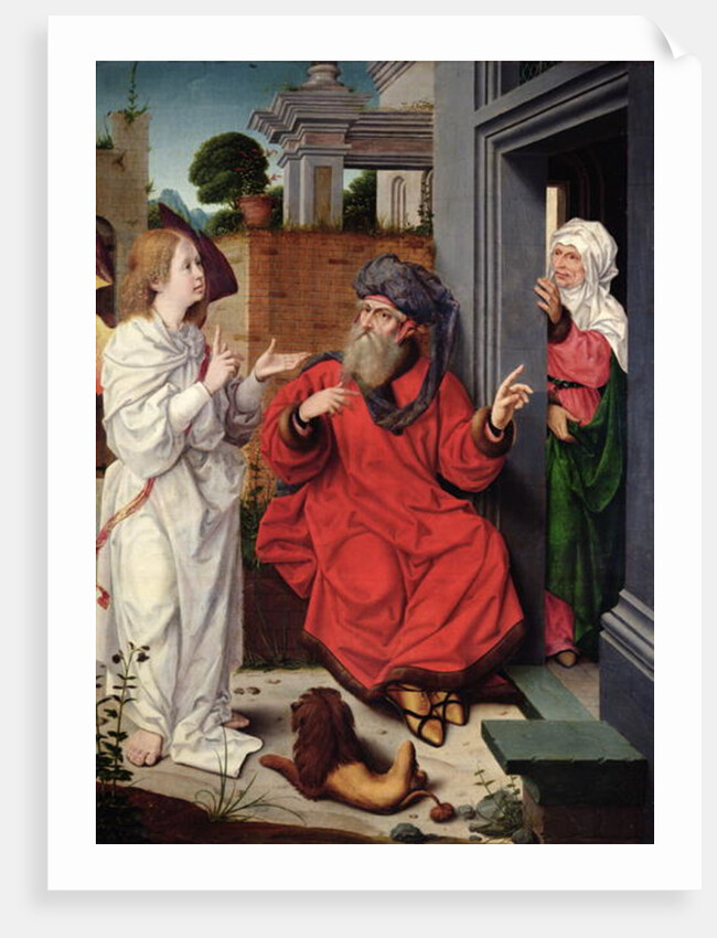 Abraham, Sara and an Angel, c.1520 by Jan II Provost