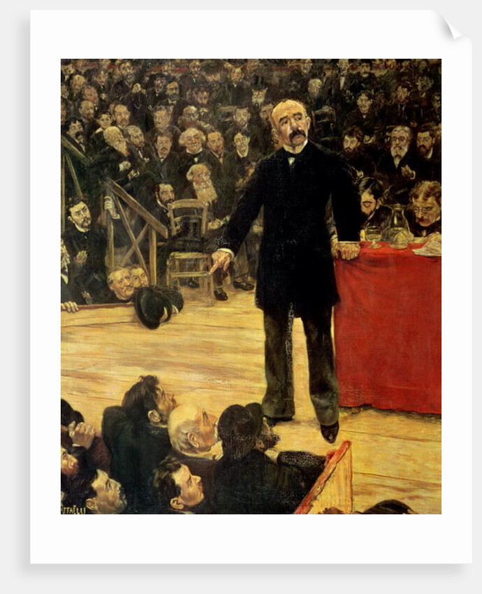 Georges Clemenceau Making a Speech at the Cirque Fernando, 1883 by Jean Francois Raffaelli