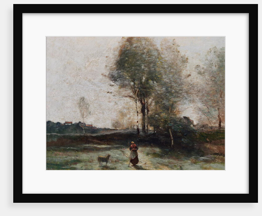 Landscape or, Morning in the Field by Jean Baptiste Camille Corot