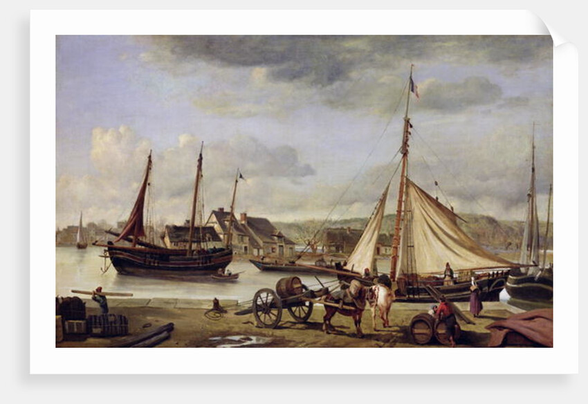 The Merchant's Quay at Rouen, 1834 by Jean Baptiste Camille Corot
