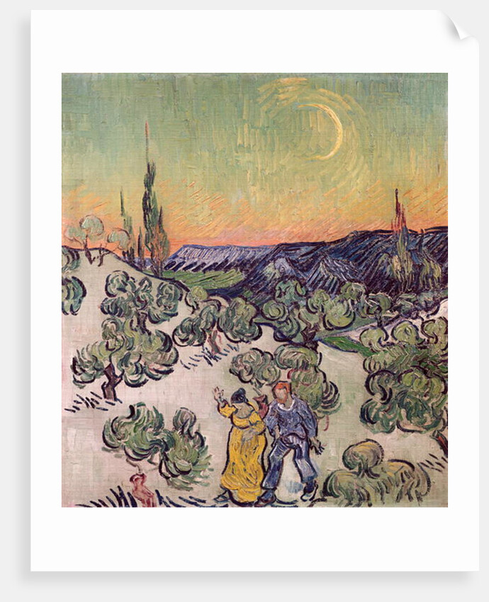 A Walk at Twilight, 1889-90 by Vincent van Gogh