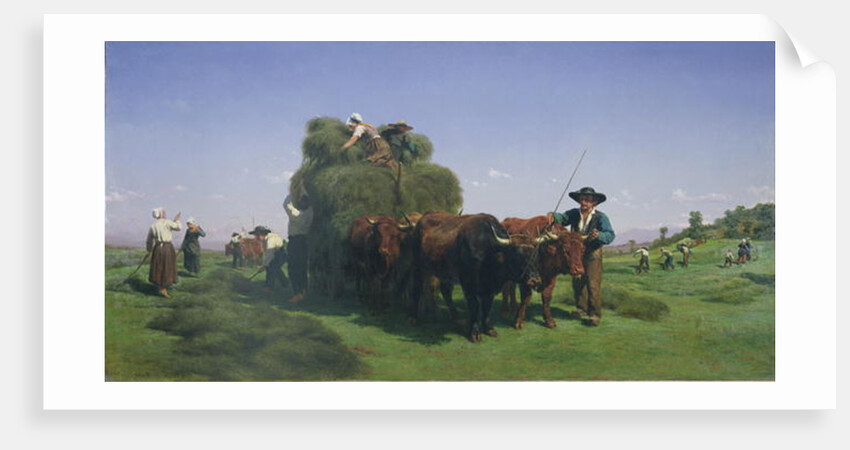 Haymaking, Auvergne by Rosa Bonheur