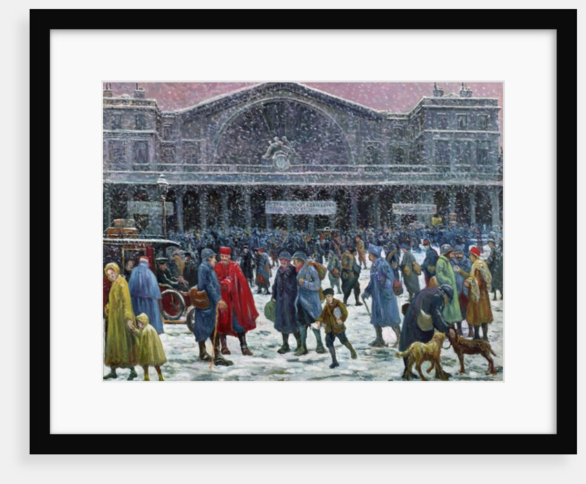 Gare de l'Est Under Snow, 1917 by Maximilien Luce
