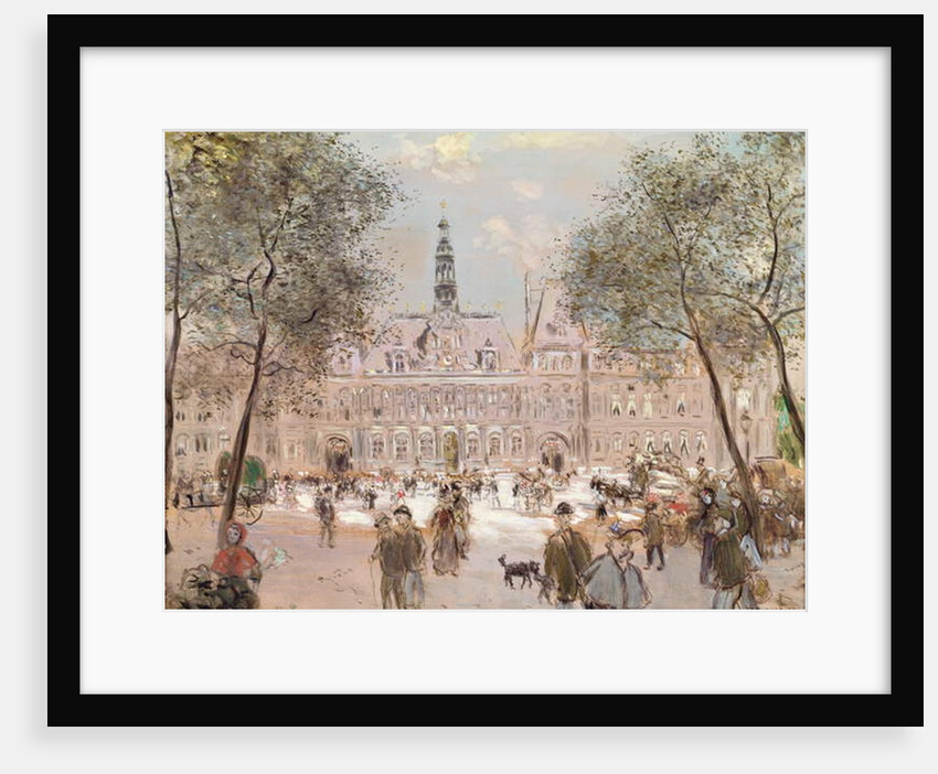 Place de l'Hotel-de-Ville, Paris by Jean Francois Raffaelli
