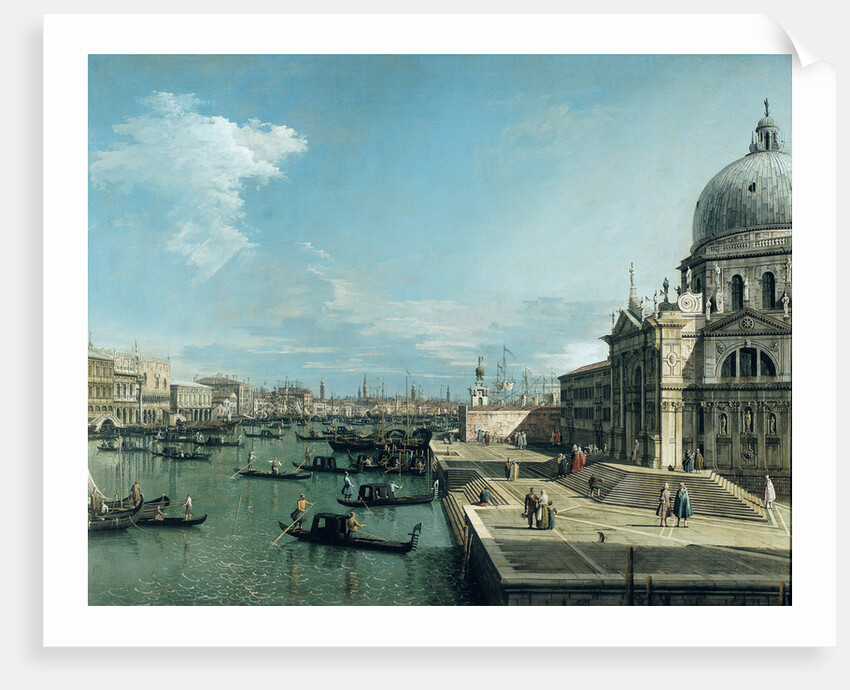 The Entrance to the Grand Canal and the church of Santa Maria della Salute, Venice by (1697-1768) Canaletto