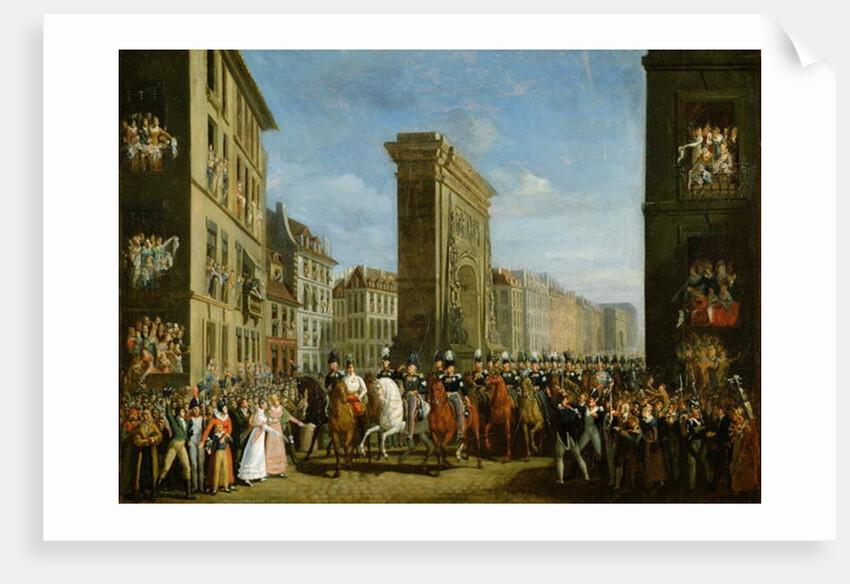 Passage of Allied Sovereigns in Front of the Porte Saint-Denis, 31st March 1814 by Jean Zippel