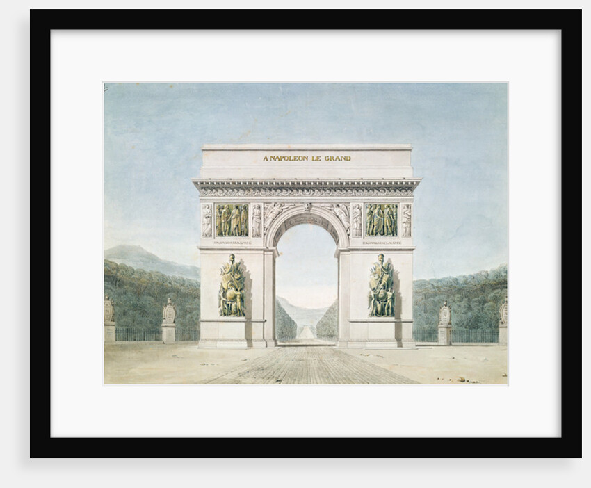Design for the Arc de Triomphe with a wooded background by Jean Francois Therese Chalgrin